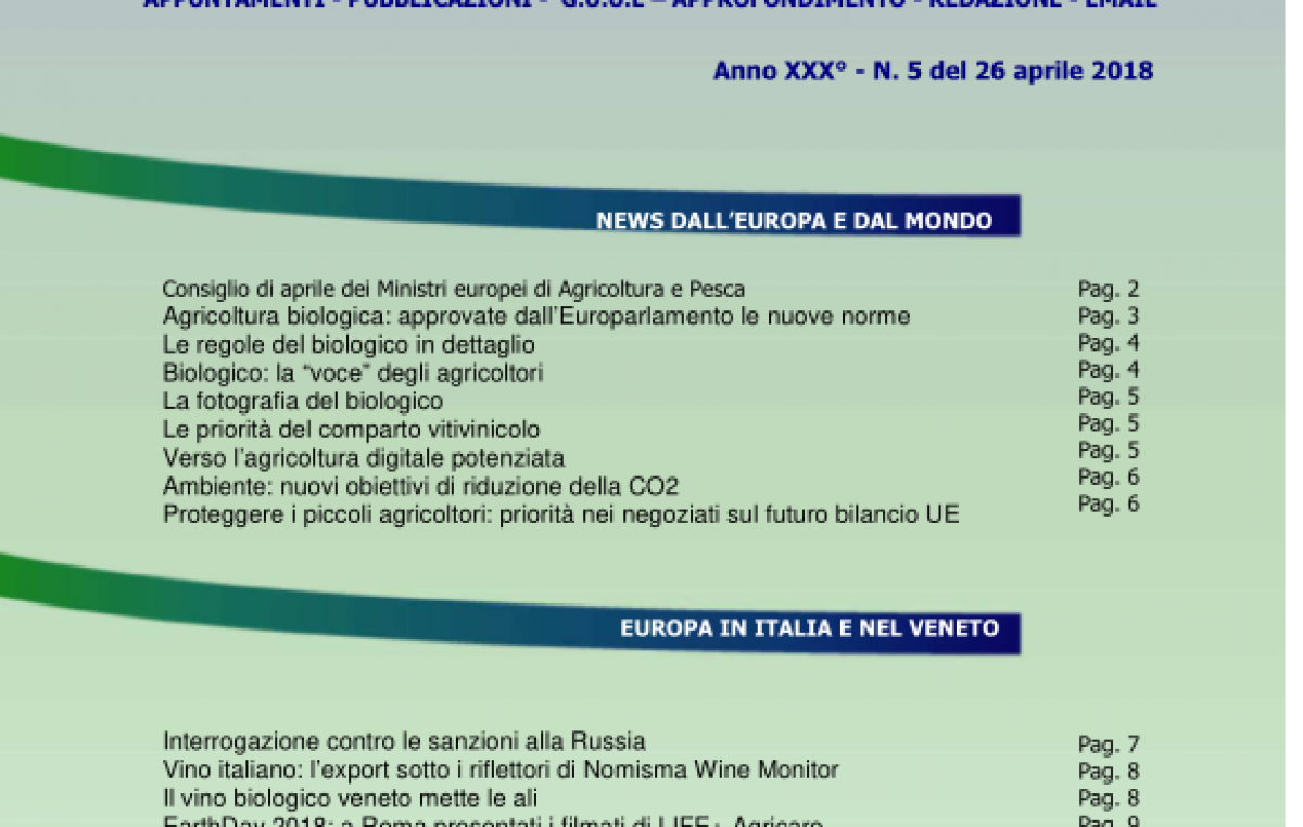 Veneto Agricoltura Europa n. 5/2018