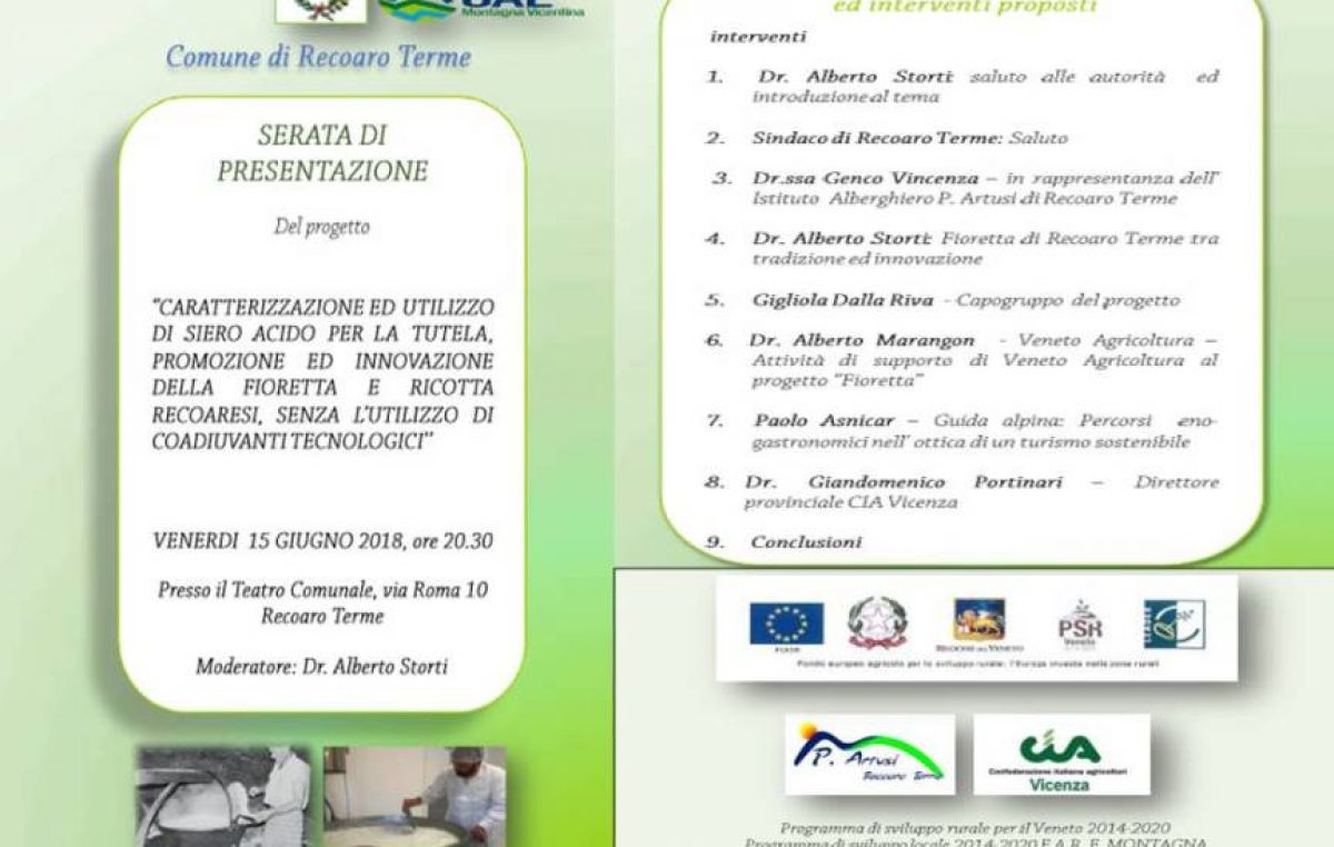 TUTELA, PROMOZIONE ED INNOVAZIONE DELLA FIORETTA E RICOTTA RECOARESI