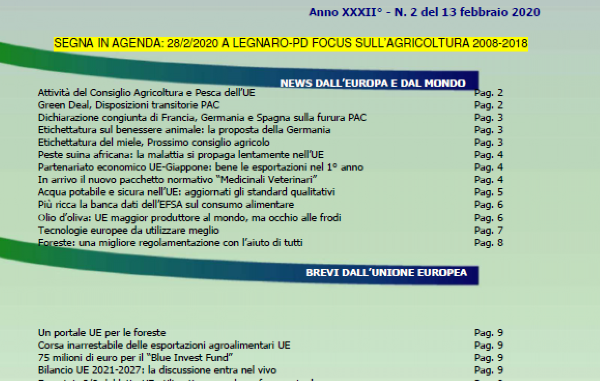 VENETO AGRICOLTURA EUROPA N. 02/2020