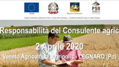 La responsabilità del Consulente agricolo (cod.2A-28-20) – RINVIATO A DATA DA DESTINARSI