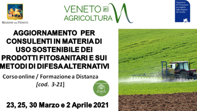 AGGIORNAMENTO PER CONSULENTI IN MATERIA DI USO SOSTENIBILE DEI PRODOTTI FITOSANITARI