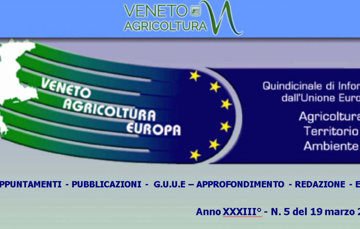 Veneto Agricoltura Europa n. 5 del 19 marzo 2021
