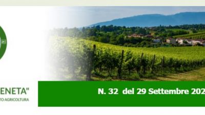 NEWSLETTER AGRICOLTURA VENETA N. 32 DEL 29.9.2021