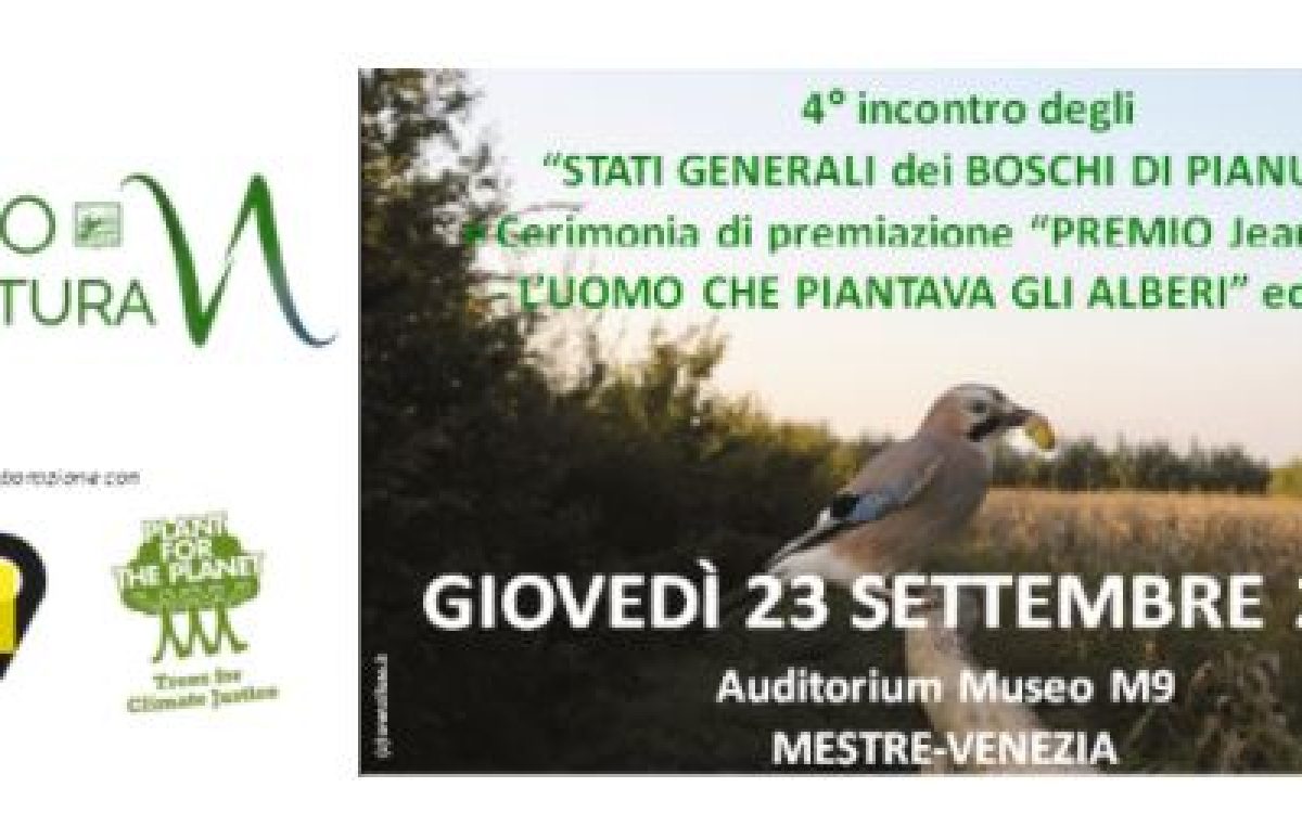 MESTRE, GIOVEDì 23 LA CONSEGNA DEL PREMIO “JEAN GIONO, L’UOMO CHE PIANTAVA GLI ALBERI”