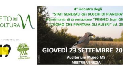 MESTRE, GIOVEDì 23 LA CONSEGNA DEL PREMIO “JEAN GIONO, L’UOMO CHE PIANTAVA GLI ALBERI”