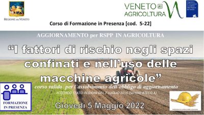 Aggiornamento per RSPP in agricoltura: i fattori di rischio negli spazi confinati e nell’uso delle macchine agricole