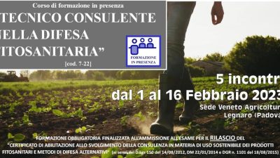 Corso di formazione per Tecnico consulente nella difesa fitosanitaria (cod.7-22)