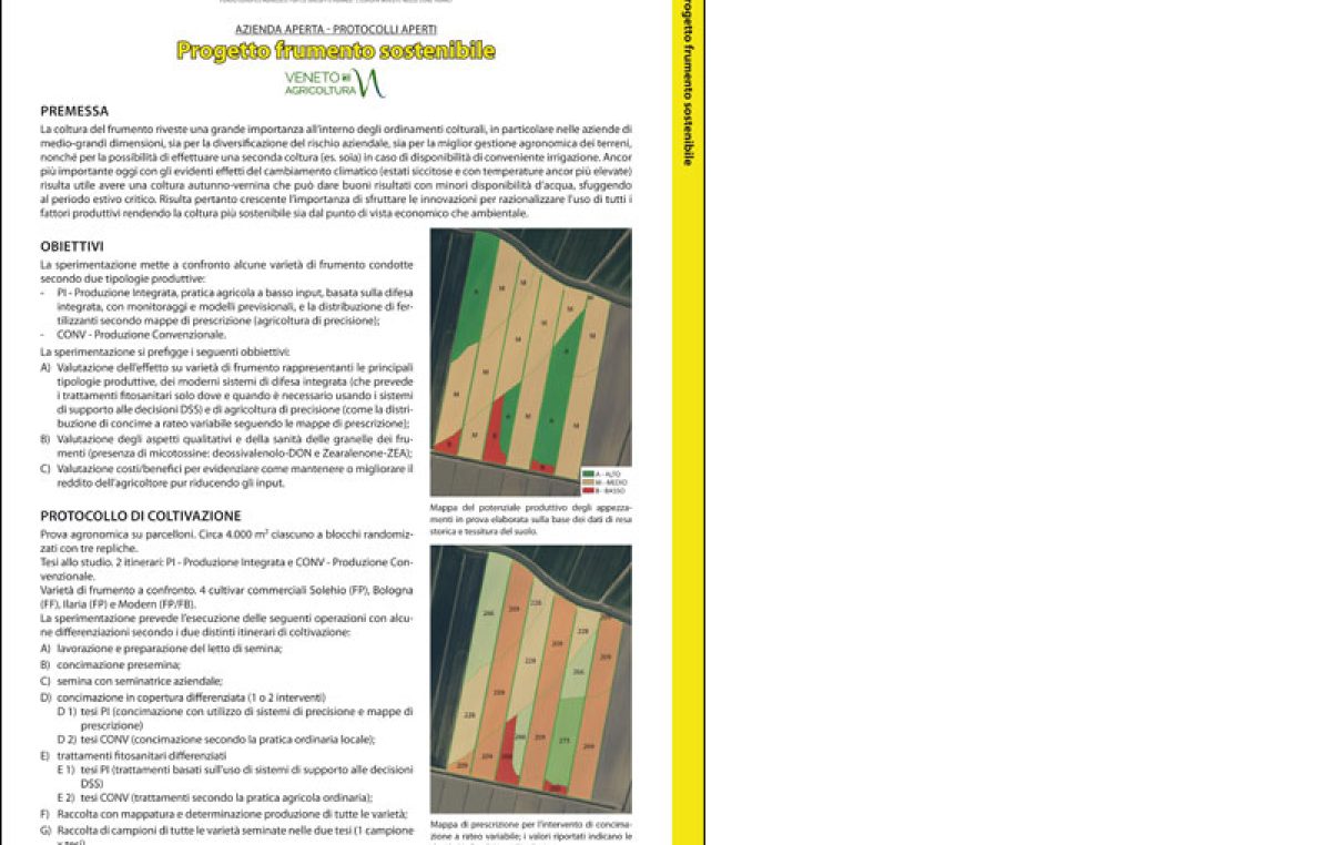 Progetto Frumento sostenibile