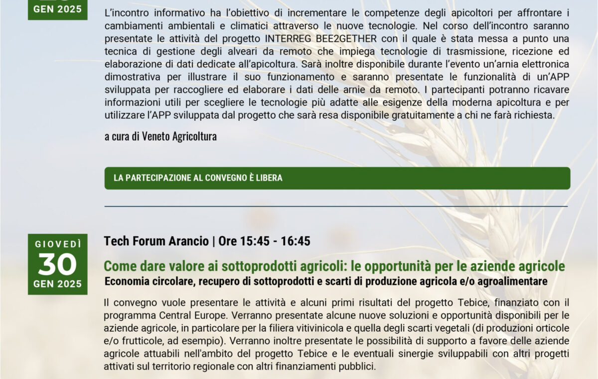 FIERAGRICOLA TECH 2025: innovazione e sostenibilità al centro degli incontri di VENETO AGRICOLTURA
